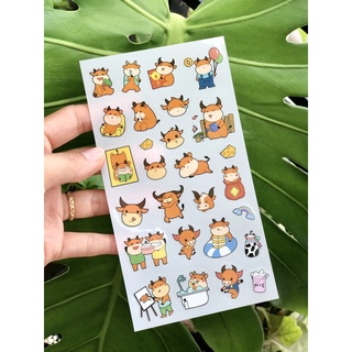 [MÃ KIMDON153 GIẢM 10K ĐƠN TỪ 50K] Sticker hình dán bò sữa siêu xinh (tự chọn mẫu)