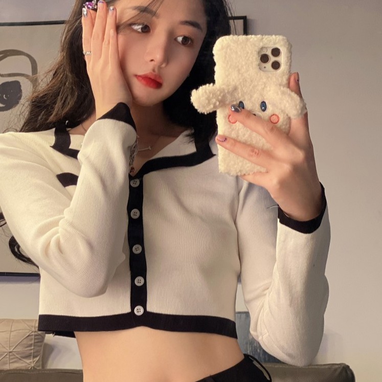 Áo Cardigan Xiaozhainv Dệt Kim Tay Dài 2 Màu Sắc Tùy Chọn Trẻ Trung Thời Trang | BigBuy360 - bigbuy360.vn