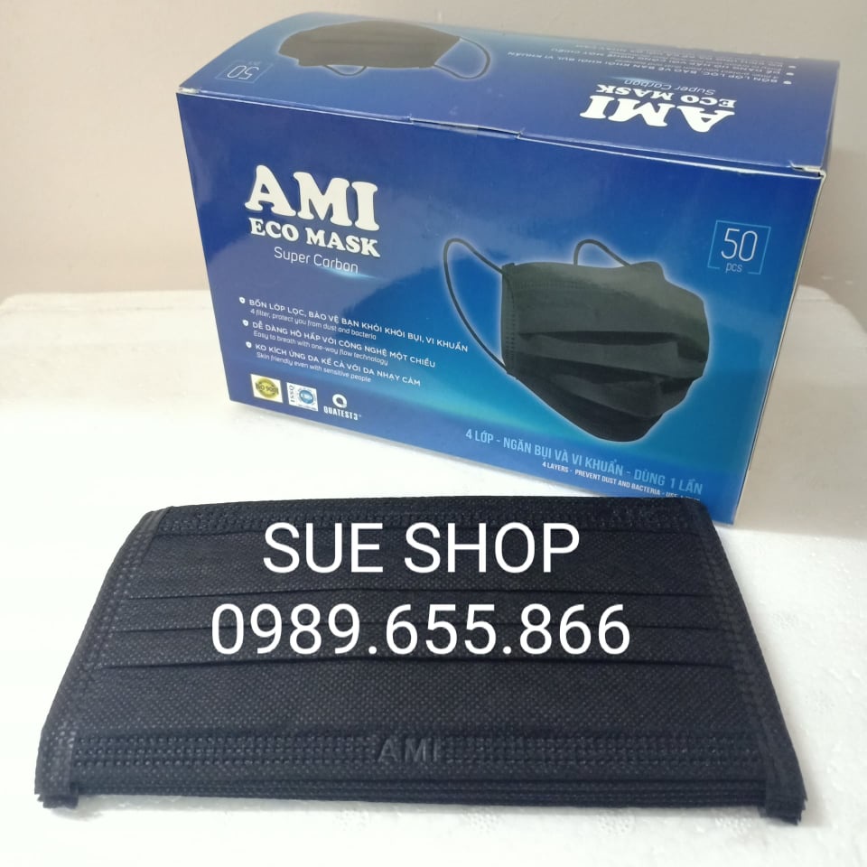 Khẩu trang y tế 4 lớp AMI (Hộp 50 cái)