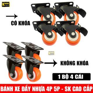 Bánh Xe Đẩy Hàng Nhựa SK CAO CẤP NHIỀU SIZE 4P 5P - Có Khóa Chịu Lực Tốt