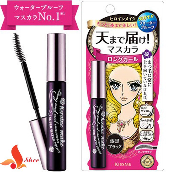 Set Mascara kẻ mắt tẩy trang Kissme Isehan Kiss Me Heroine