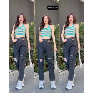 Quần baggy 40kg~55kg. size s-m-l. phom rộng lưng cao trên rốn
