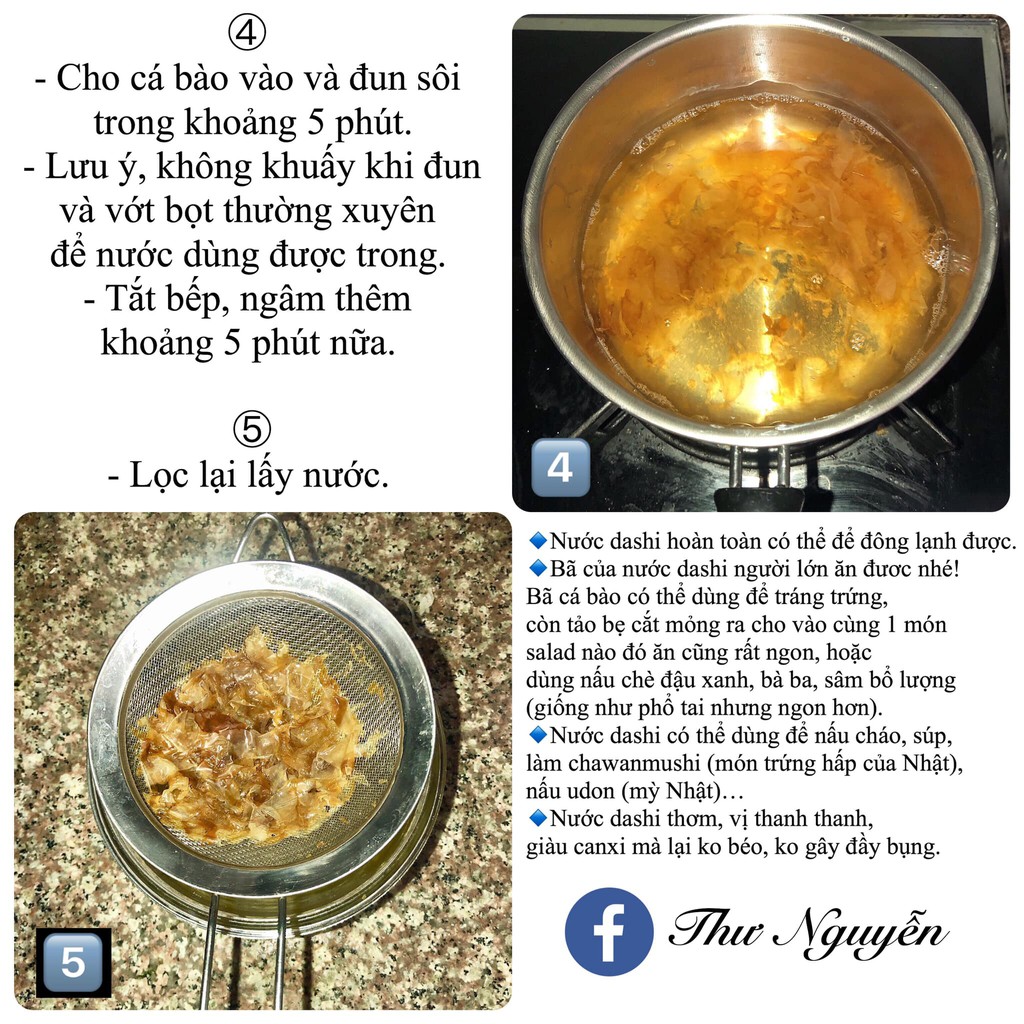 Cá bào + Tảo bẹ nấu dashi cho bé ăn dặm (Gói Nguyên)