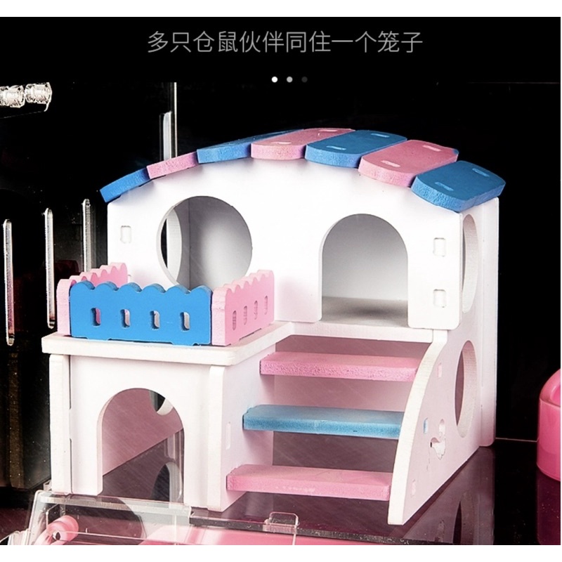 Lồng mica bigsize/full phụ kiện/có hộp. Lồng mica biệt thự nuôi hamster