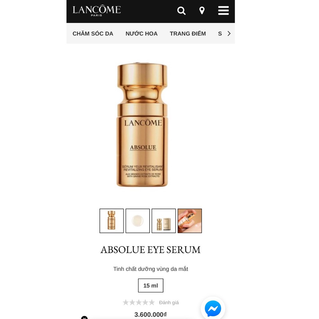 combo 10 gói Tinh chất dưỡng vùng da mắt lancome ABSOLUE EYE SERUM