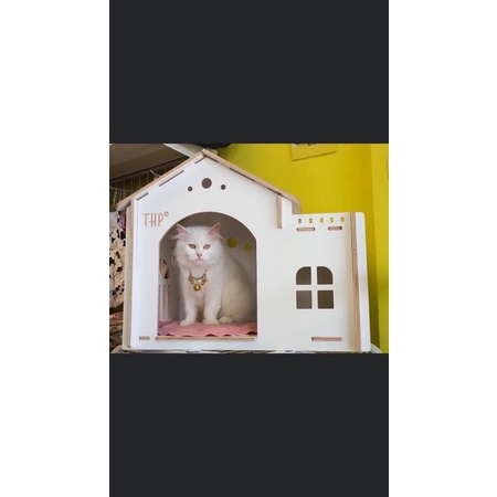 Size M NHÀ CHO THÚ CƯNG gỗ plywood cao cấp chống nước, chống ẩm mốc