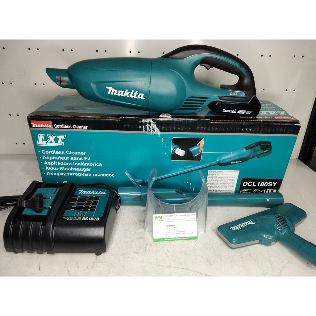 CHÍNH HÃNG - Máy hút bụi cầm tay dùng pin 18V Makita DCL180SY