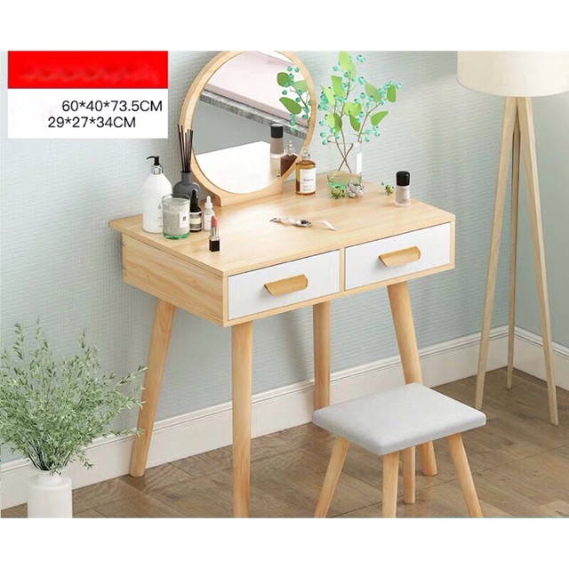 Bộ bàn ghế trang điểm B710( 60*40*73.5cm) (gồm Bàn+ ghế+ gương)