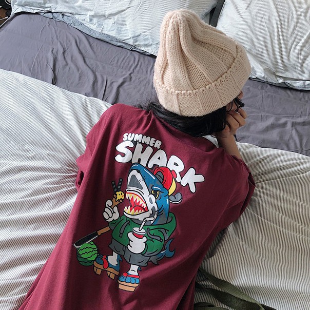 🌸Siêu Rẻ 💯  Áo thun tay lỡ Summer Shark UNISEX FORM RỘNG CHẤT ĐẸP CÓ FREESHIP | BigBuy360 - bigbuy360.vn
