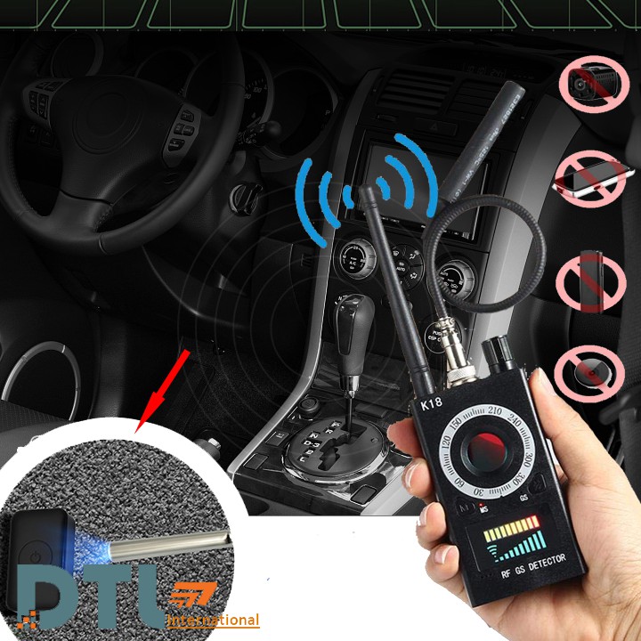 Máy dò thiết bị Nghe lén, Camera, GPS, Từ trường K18 RF Detector