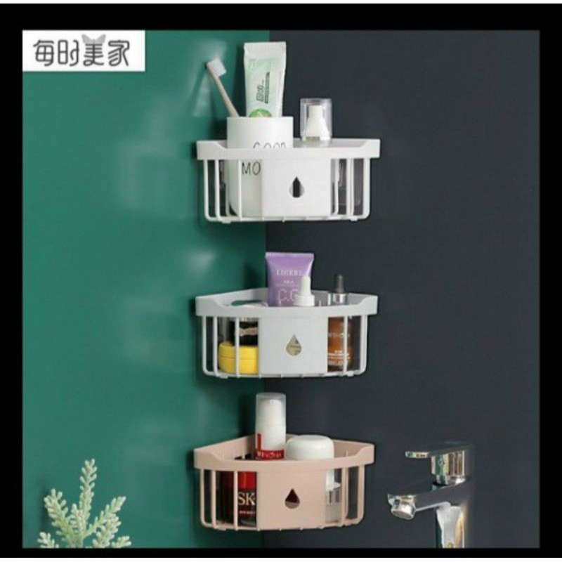 Kệ góc nhựa dán tường.