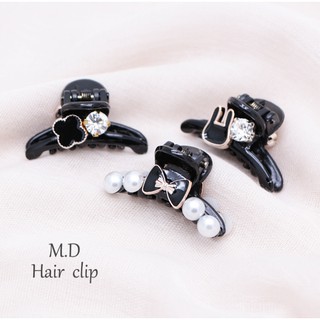 Kẹp mái hoạ tiết đính đá - kẹp tóc hàn quốc