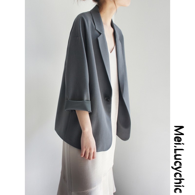 (Ảnh thật 3 hình cuối) Áo blazer một nút thanh lịch sang trọng | BigBuy360 - bigbuy360.vn