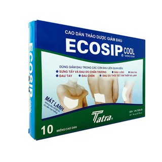 Miếng dán giảm đau Ecosip Lạnh