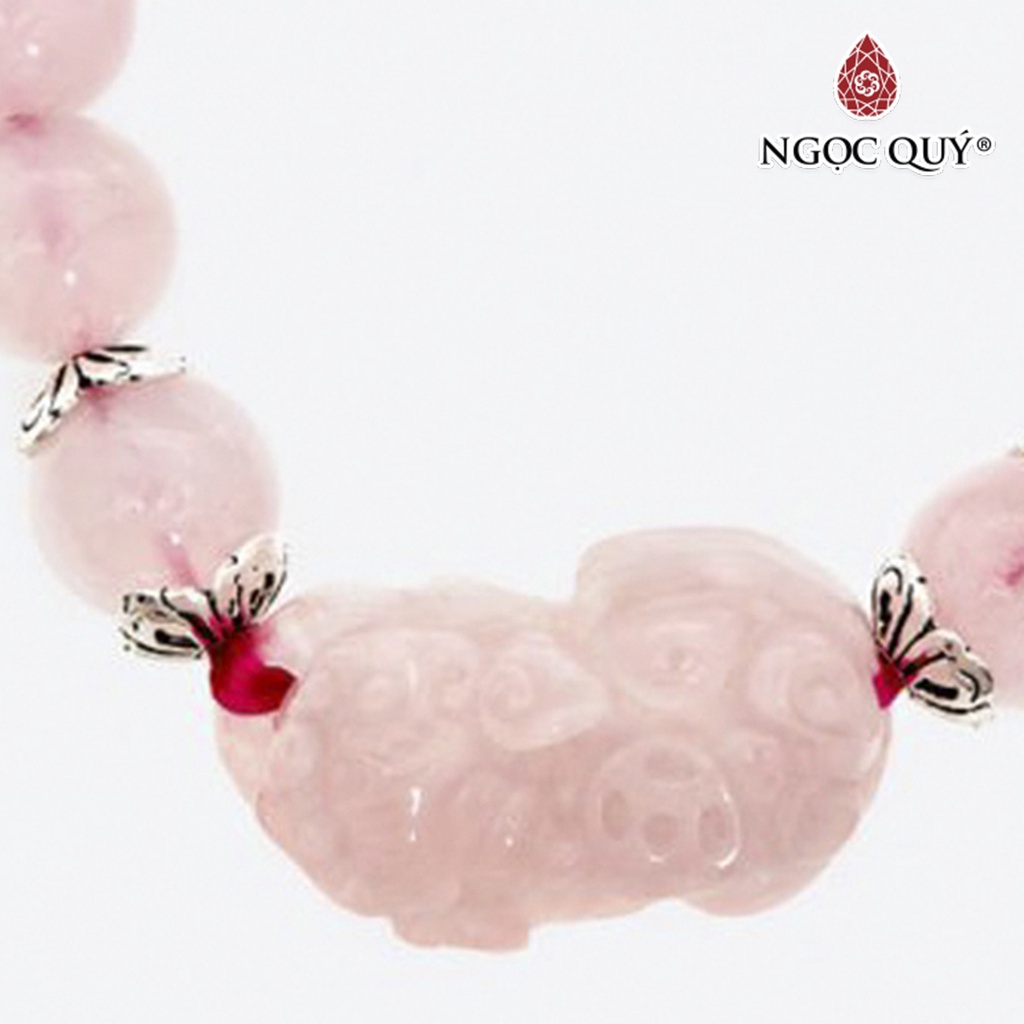 Vòng tay TA hồng phối tỳ hưu - Ngọc Quý