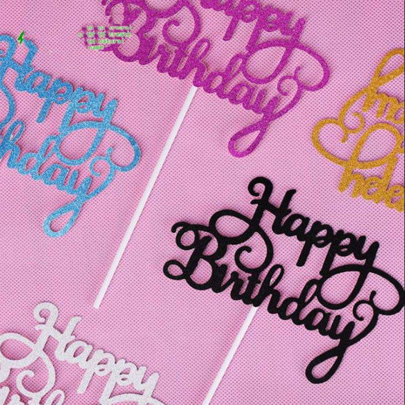 Chữ HappyBirthday trang trí quà tặng, gắn bánh sinh nhật ý nghĩa