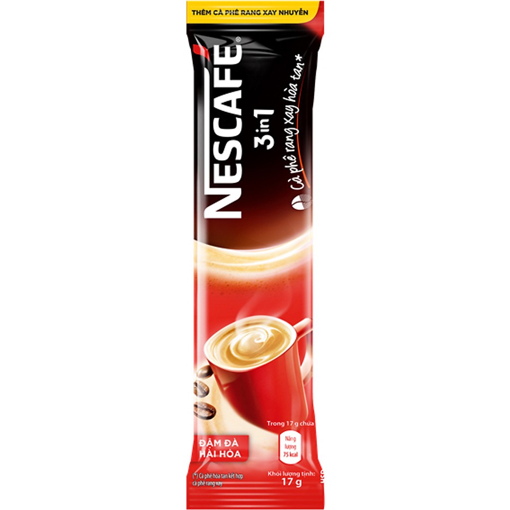 Hộp 20 gói x 17g NESCAFE 3in1 Rang xay Đậm Đà Hài Hòa