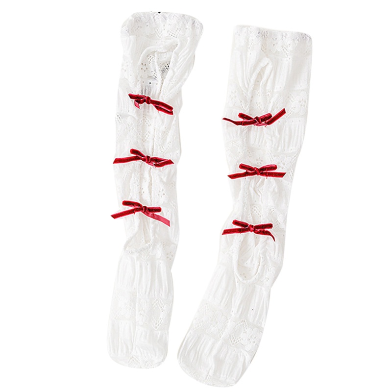 XIXI Vớ cotton phối ren đính nơ phong cách lolita đáng yêu cho nữ