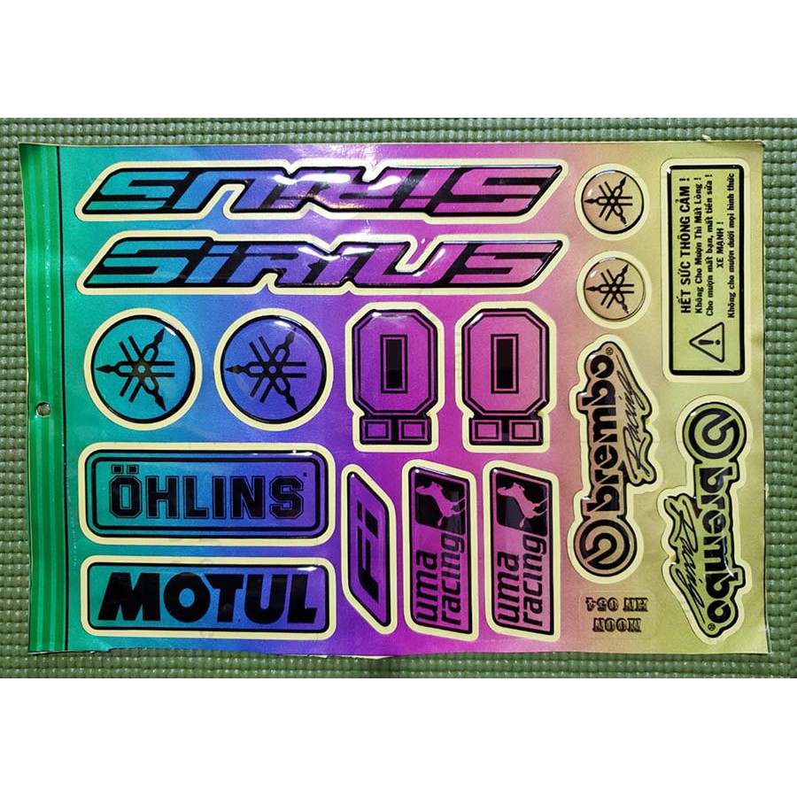 DECAL TEM XE PHẢN QUANG SIRIUS MẪU MỚI 2019