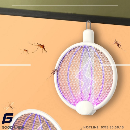 Vợt Muỗi Thông Minh 3 Chế Độ, Thiết Kế Mới Nhật 2023. Tính Năng Cập Nhật, Kiêm Đèn Bắt Muỗi Ban Đêm ,Tiếng Động Nhỏ,