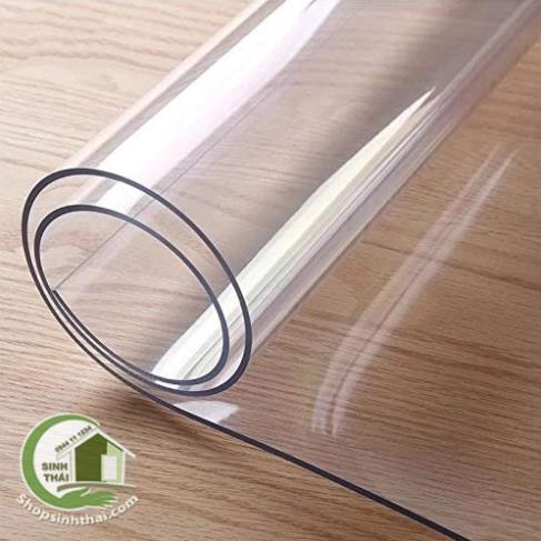 Miếng kính trải bàn nhựa PVC trong suốt loại mềm dẻo, chống thấm