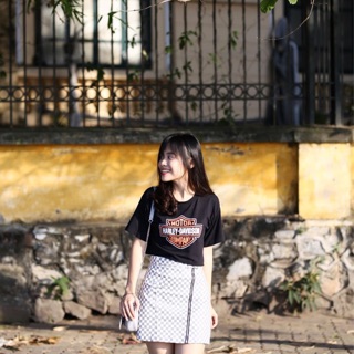 ♻️Áo croptop MOTOR HARLEY-DAVISON COMPANY siêu hot dưới 55kg