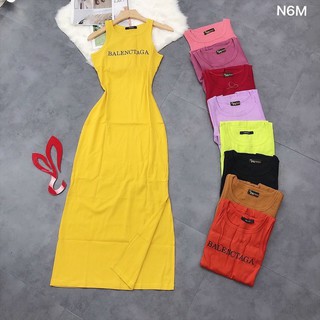 Đầm thun ba lỗ dáng dài