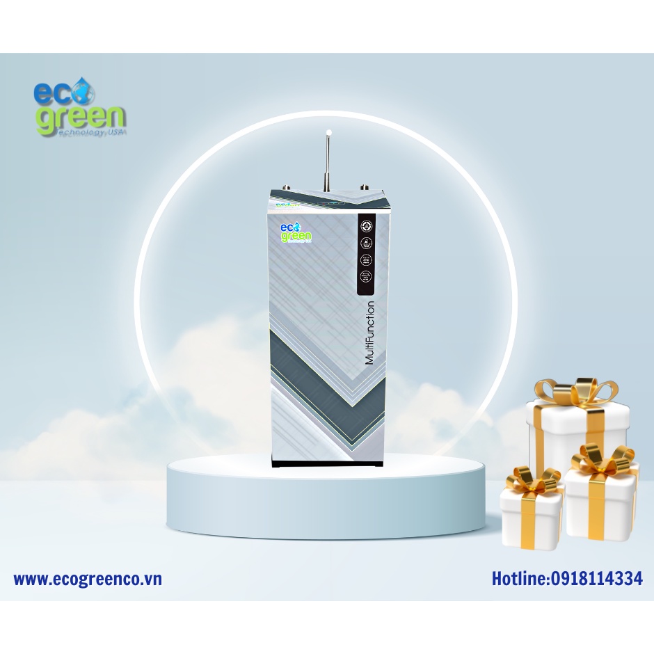 Máy lọc nước Eco Green nóng nguội thông minh 8 cấp