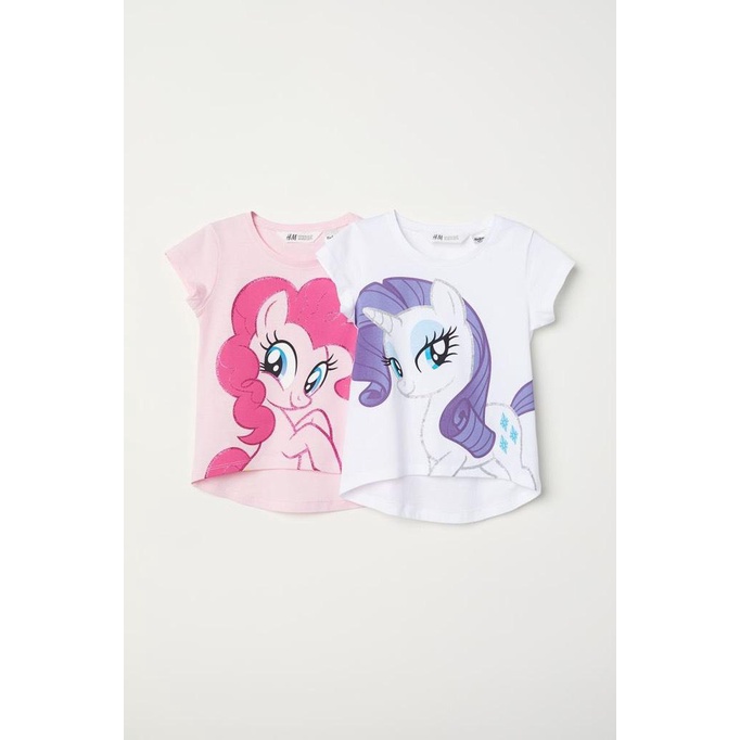 (9-32kg) Áo cộc tay bé gái H.M in hình elsa pony chất cotton mềm mát Phần 2