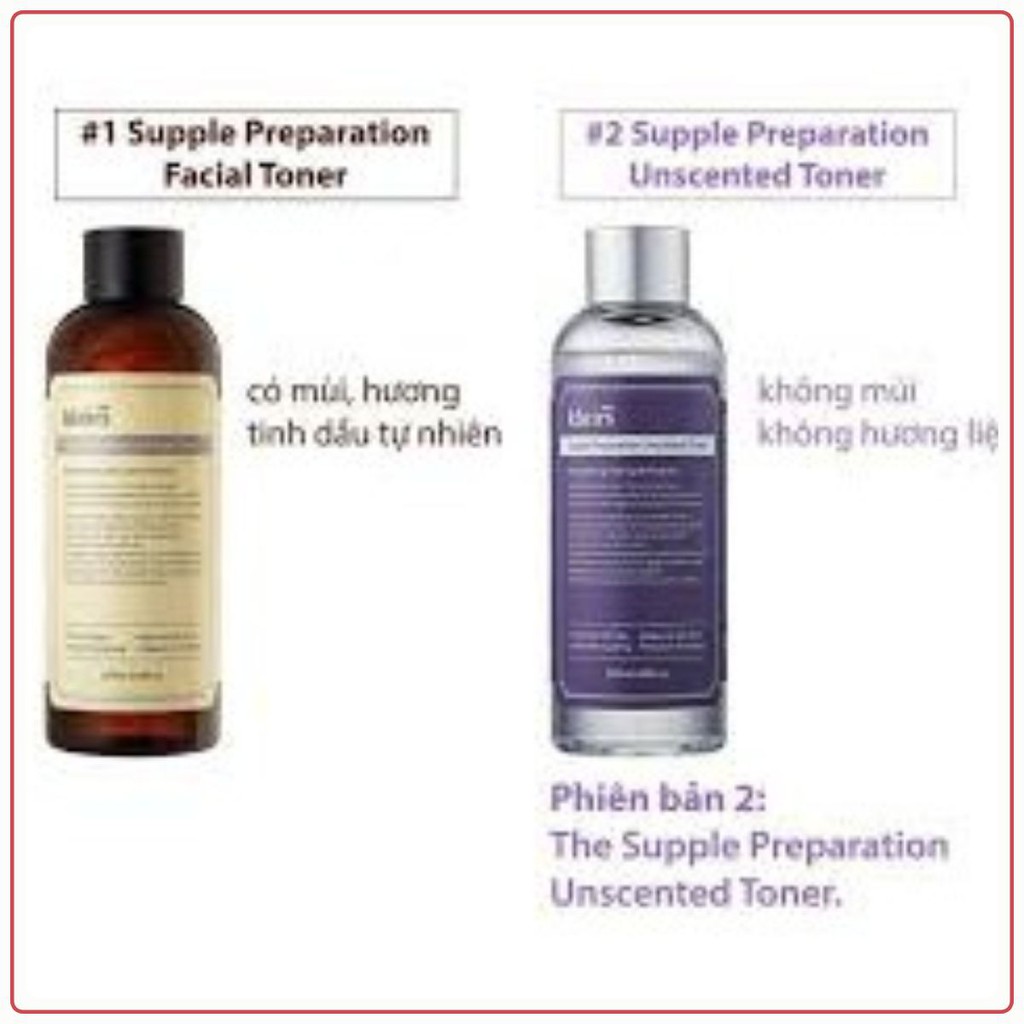 NƯỚC HOA HỒNG Klairs Supple Preparation Unscented Toner (không mùi + Có Mùi) 180ML