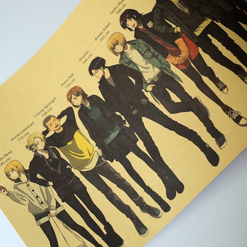 Áp Phích Trang Trí Nội Thất 70x30cm Hình Attack On Titan