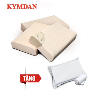 Combo 3 gối cao su thiên nhiên Kymdan Pillow PressureFree Plus - tặng 1 gối cùng loại và tặng vỏ bọc gối cùng loại