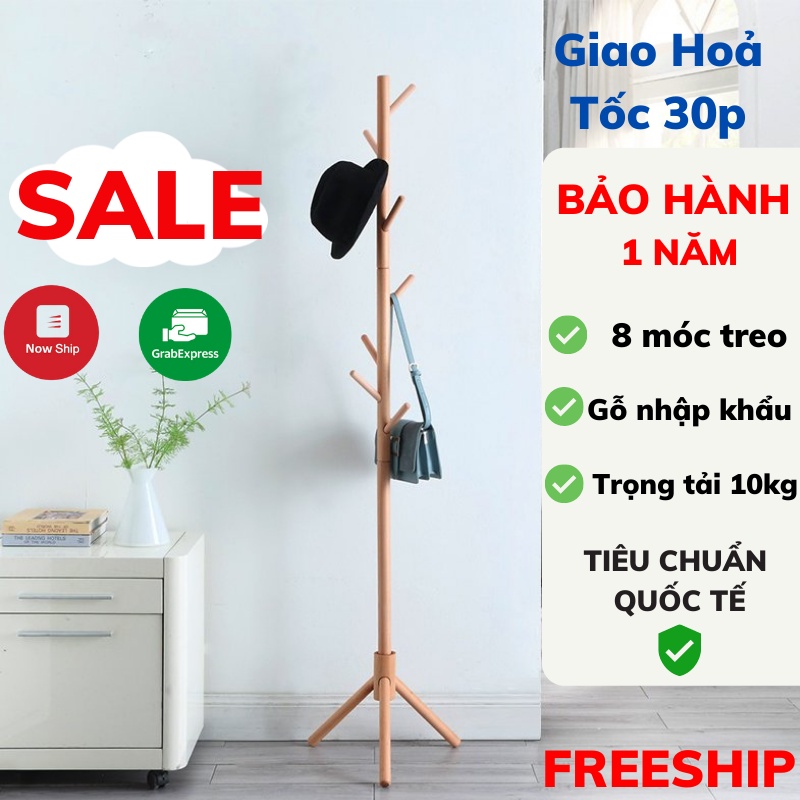 Cây Treo Quần Áo Gía Treo Quần Áo Gỗ Đa Năng Phong Cách Hàn Quốc Sun.z