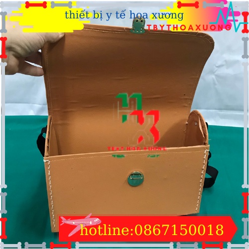[Hàng Việt Nam]Túi Cứu Thương Y Tế Chữ Thập Cỡ Trung 29X22X10 - Màu Da Bò
