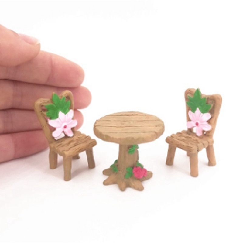 3 Mô hình bàn ghế thu nhỏ trang trí tiểu cảnh / nhà búp bê
