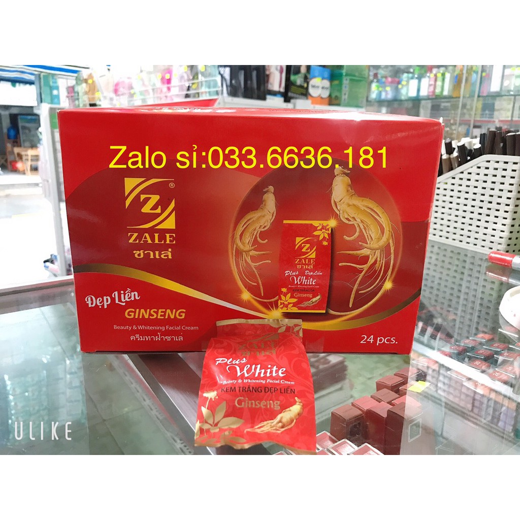 1 lố 24 hủ kem ZALE nhân sâm đỏ Thái Lan 6g