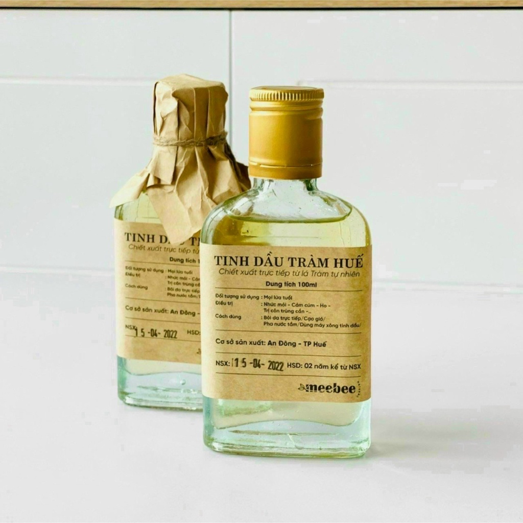 Tinh dầu tràm Huế thiên nhiên nguyên chất Meebee 80ml/100ml