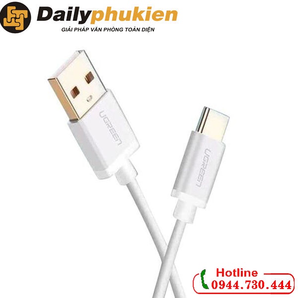 Cáp sạc điện thoại USB-C 1m UGREEN 30503 dailyphukien