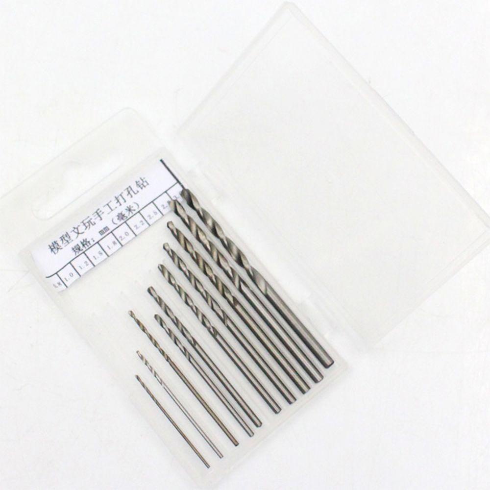 Bộ 10 Mũi Khoan Xoắn Tốc Độ Cao Bằng Thép Dùng Làm Đồ Gỗ