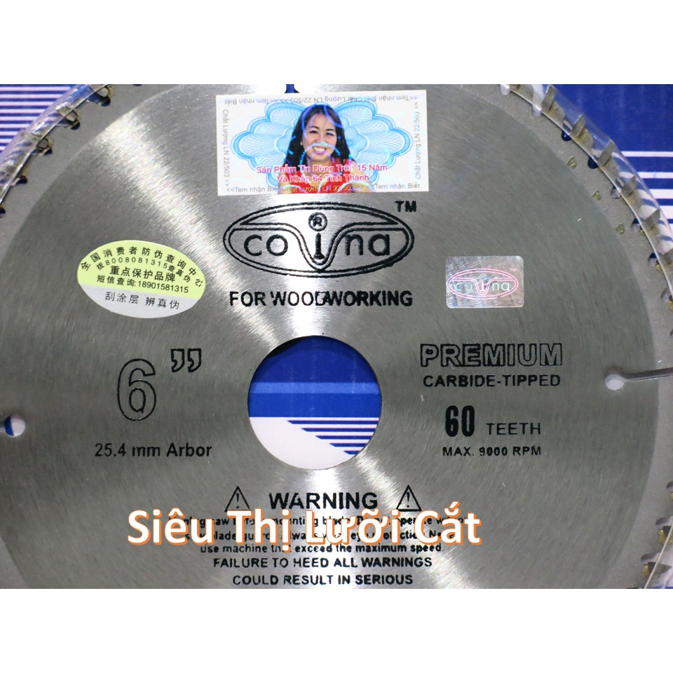 Lưỡi Cắt Gỗ Covina 150-60 Răng - Siêu Bén-Siêu Bền - Tuổi Thọ Gấp 10 Lần Những Lưỡi Khác
