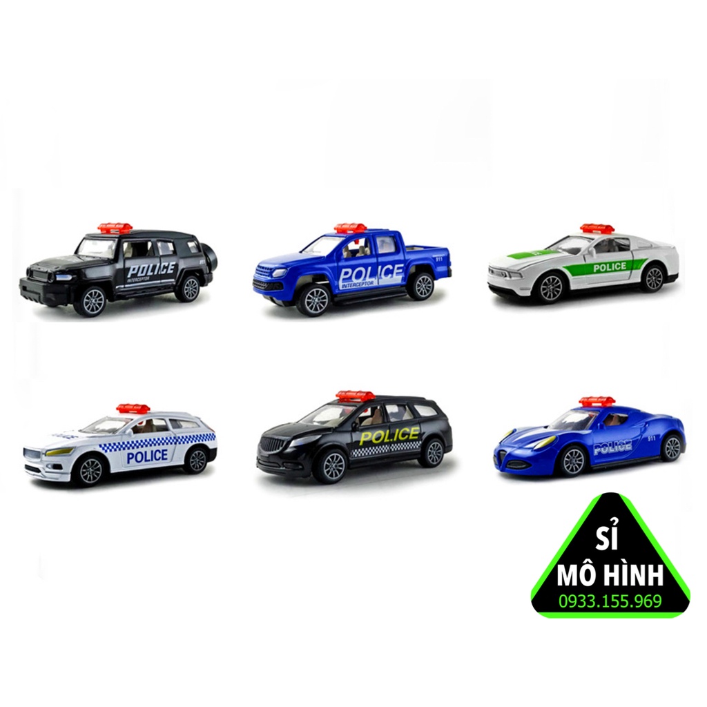 Mô hình xe cảnh sát bằng kim loại nhiều mẫu police 1:64