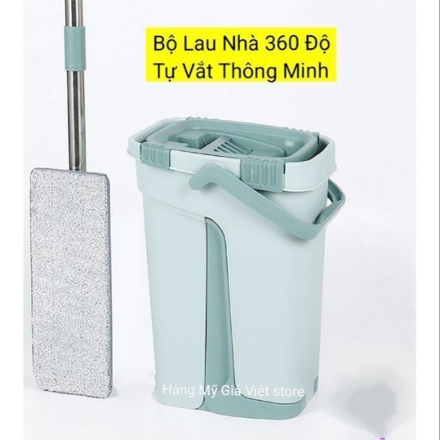 Bộ lau nhà 360 độ tự vắt thông minh mẩu vuông mới 2021  (giao màu sắc ngẫu nhiên )