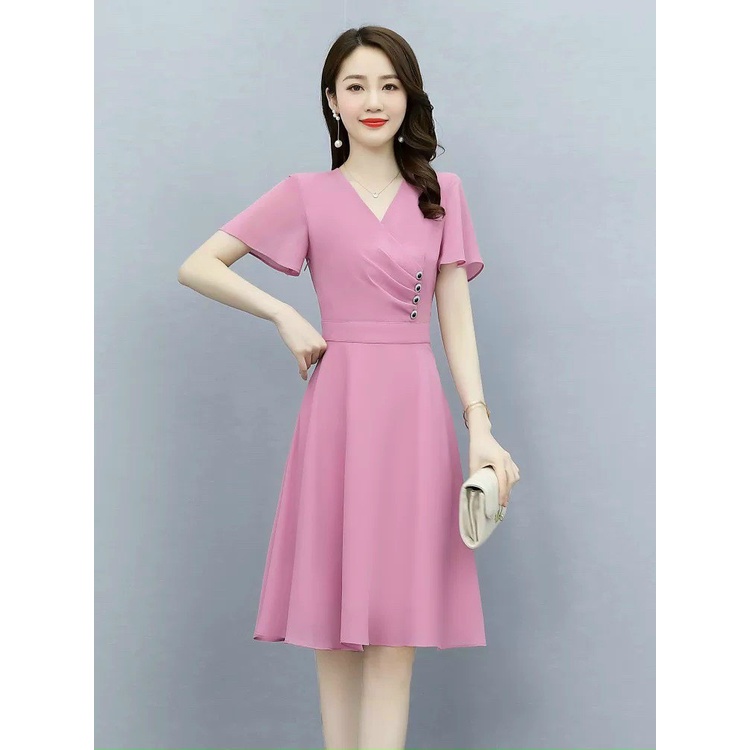 ĐẦM DỰ TIỆC VOAN CHIFFON CAO CẤP SIÊU XINH SANG CHẢNH CHO QUÝ CÔ THANH LỊCH