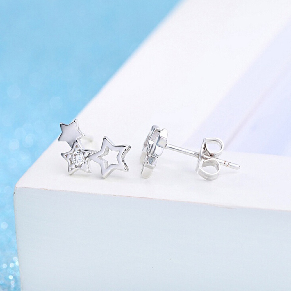 Đôi khuyên tai thiết kế ngôi sao đơn giản thời trang