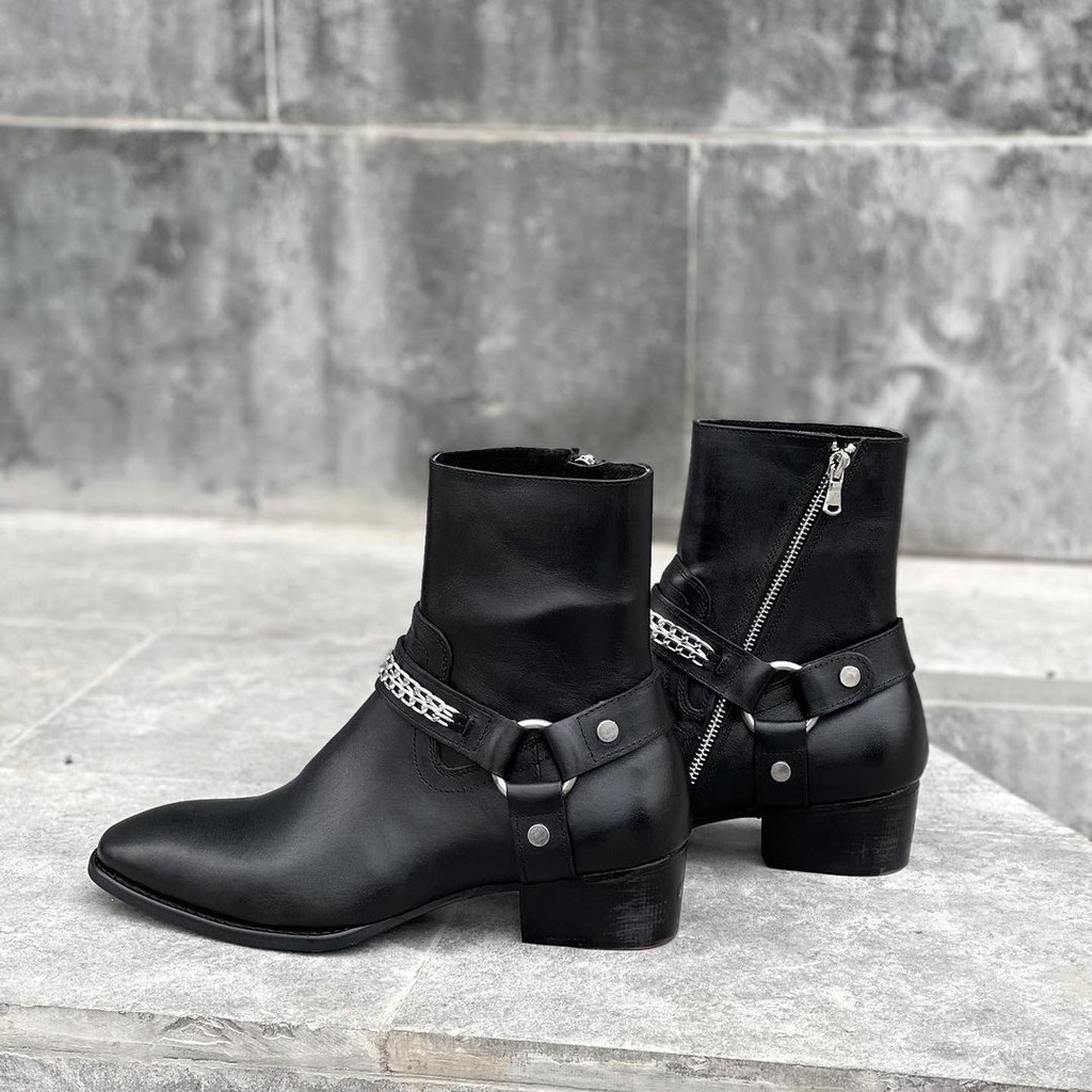 Harness Boots thời trang nam chất liệu da bò đế phíp độn 4.5cm | BigBuy360 - bigbuy360.vn