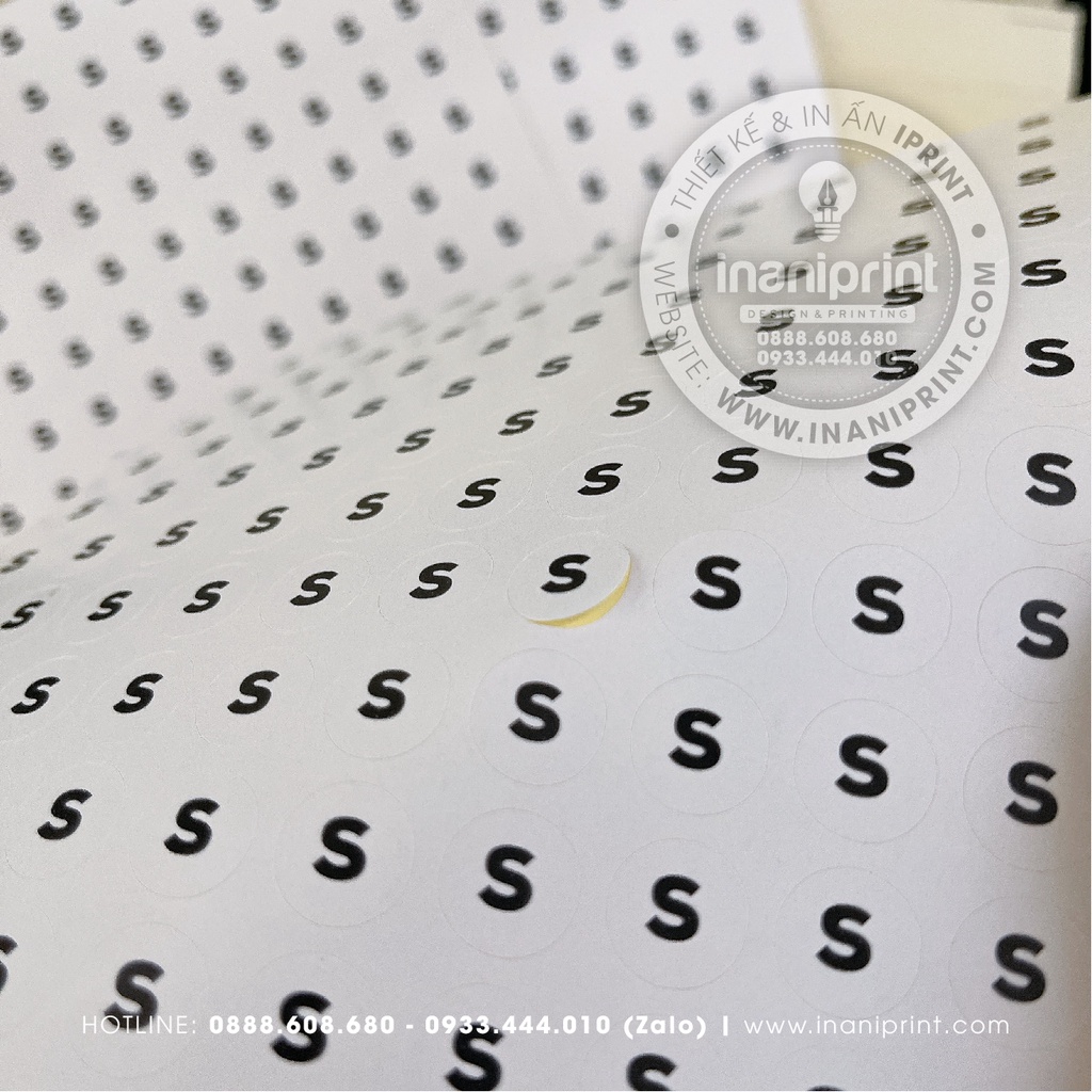 Tem Size, Decal Dán Size Quần Áo - Tem Dán Số Quần Áo, Giày Dép