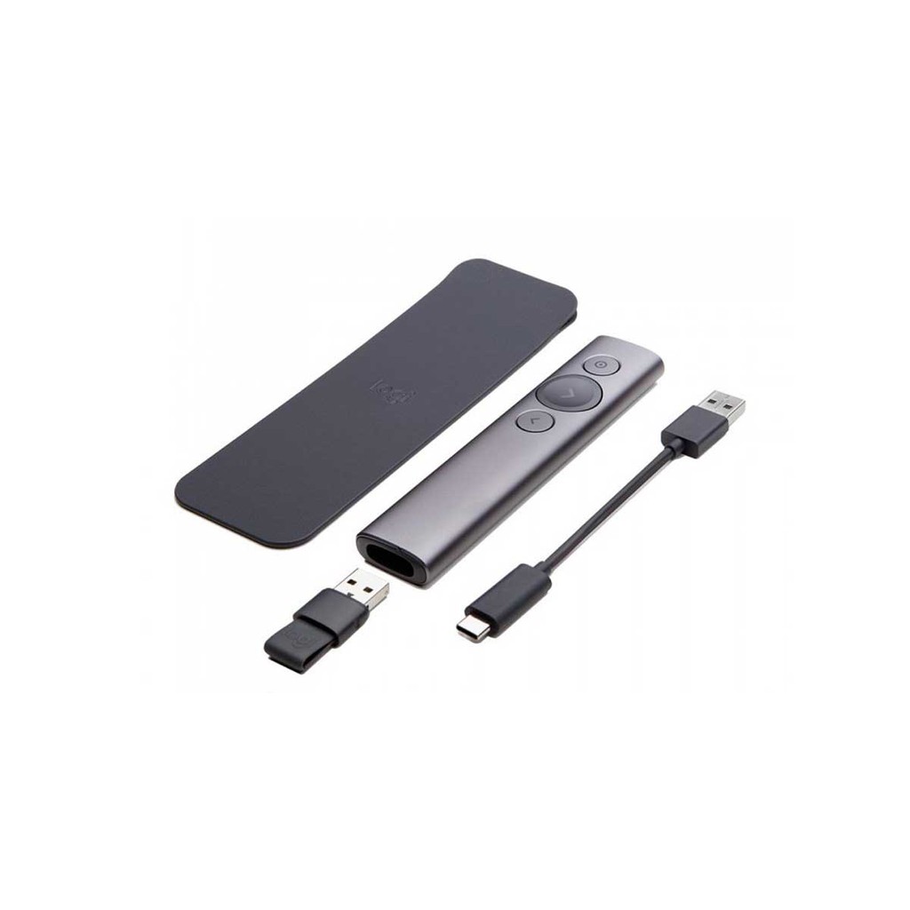 Bút trình chiếu Logitech Spotlight - không dây 30m, Bluetooth, USB, phóng to để nhấn mạnh - Bảo hành 12 tháng