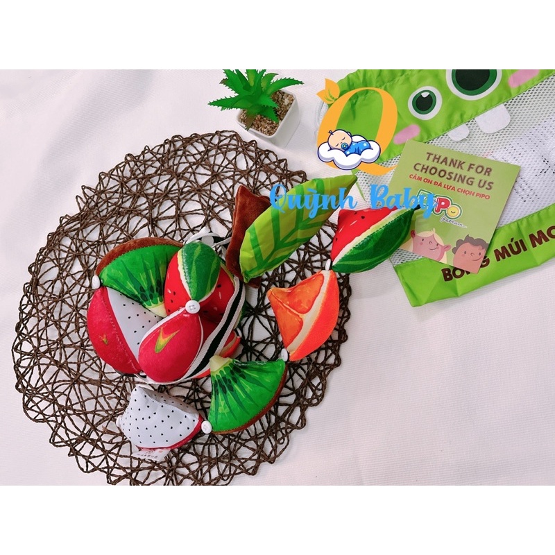 Bóng múi Montessori PiPoVietnam cho trẻ sơ sinh hỗ trợ luyện tay chân và phát triển thị giác