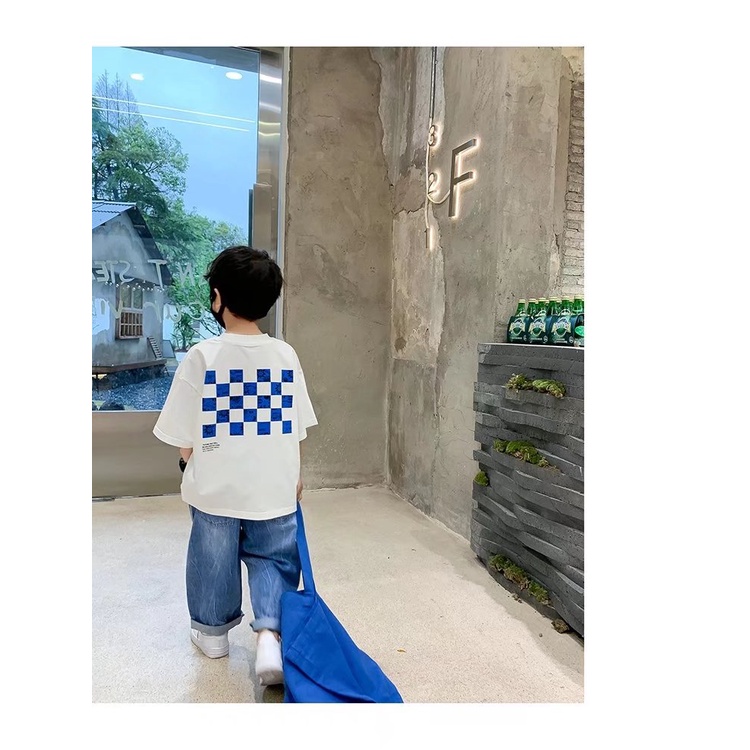 Áo Thun Tay Ngắn Cổ Tròn In Hình Thời Trang Mùa Thu 2022 Mới Cho Bé Trai