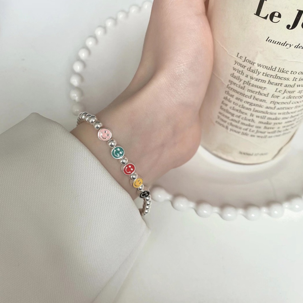Vòng tay nữ co giãn màu cầu vồng thời trang Hàn Quốc CS29